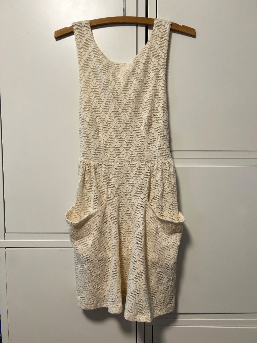 NWT - Free people Cream colored dress with pockets - Size X-small
